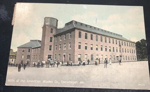 Skowhegan , Maine Mills Of The American Woolen Co. 1921 Postcard - Picture 1 of 3