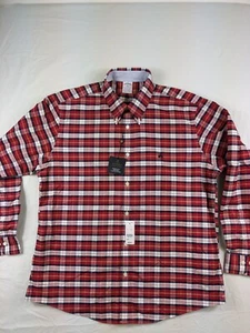 Brooks Brothers Shirt Mens XL Red Check Regent Button Up Long Sleeve Non Iron - Picture 1 of 2