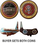 (2 coin set) Barack H Obama Inauguration Air Force one Challenge Coins 62/106
