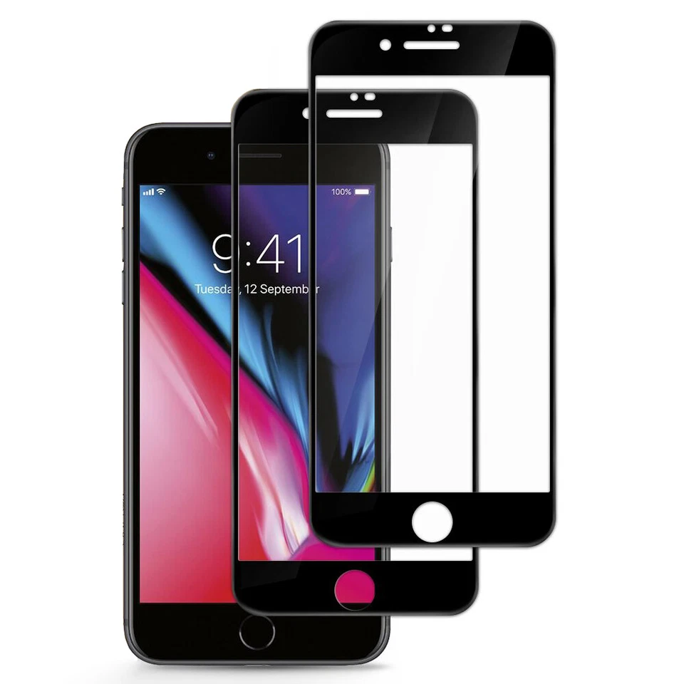 For iPhone 8 7 6S 6 Plus SE 2020 2022 FULL COVER Tempered Glass Screen Protector - Image 1 of 4