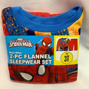 Spiderman Sz 3T Child 2 Piece Flannel Sleepwear Pajama Set - Picture 1 of 4