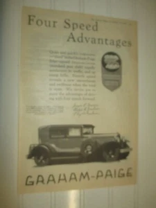 1928 GRAHAM - PAIGE AUTO AD VINTAGE EPHEMERA - Picture 1 of 2