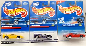 New Hot Wheels Lotx3 :Ferrari 308GTS #496, Ferrari F40 #122 Ferrari F50 #855 VTG - Picture 1 of 16