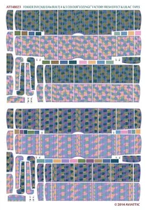 Aviattic ATT48023 1/48 Fokker DVII 4-5 color lozenge fresh effect lilac tapes x2 - Picture 1 of 1