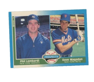 1987 Fleer Phil Lombardi / Dave Magadan #648 New York Mets Yankees - Image 1 of 2