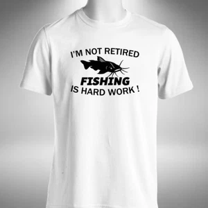 Retirement Fishing T-Shirt Funny Angler Baiter Carp Pike Fisherman Retired - Picture 1 of 6