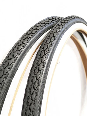 2x Fahrradreifen 28 x 1.75 Zoll 47-622 Schwarz Weißwand für Oldtimer,  28 Zoll - Bild 1 von 2