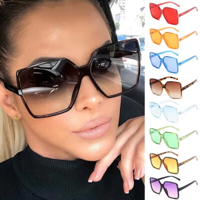 Women Sun Glasses Women Sunglasses Shades Goggles Square Oversized Outdoor UV400 - Image 1 of 4