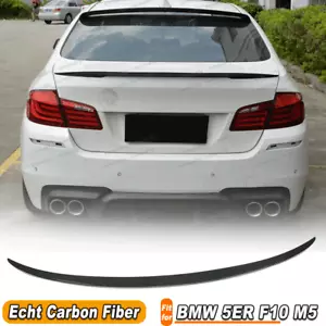 Se adapta a BMW F10 M5 520i 535i 2011-2015 alerón trasero de carbono alerón labio - Imagen 1 de 11