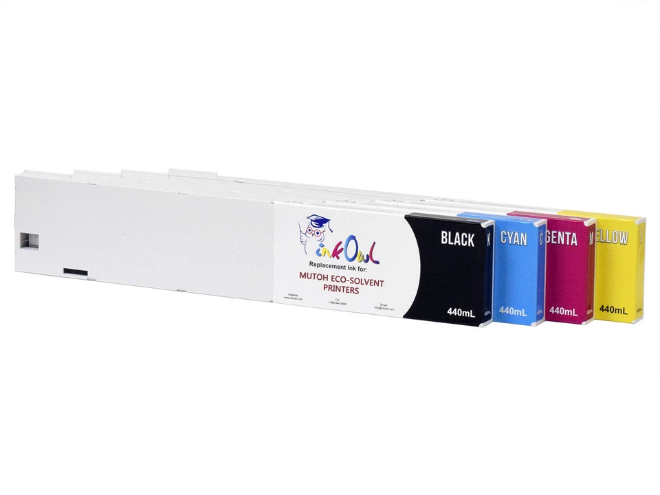4x440ml InkOwl Compatible Cartridge Pack for Mutoh ValueJet Eco-Ultra Printers - Image 1 of 1