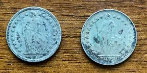Switzerland Nine-Coin Vintage Lot! Silver Coins Included! Low Shipping! - Picture 1 of 10