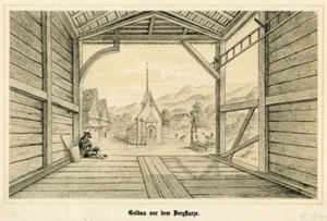 desconocido - Goldau antes de la caída de la montaña. - o.J., litografía - Imagen 1 de 2