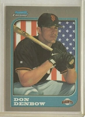 1997 Bowman Chrome International #199 Don Denbow San Francisco Giants Baseball  - Image 1 of 2