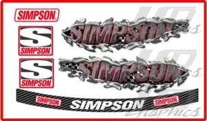 SIMPSON HELMET SUN STRIP AND SIDES STICKER DECAL - Picture 1 of 2