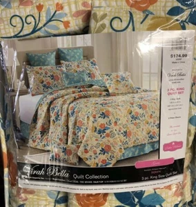 Virah Bella® Collection - DEBRA VALENCIA™ "GRETA” 3 Piece QUILT  King size - Picture 1 of 2