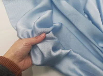 1YardX1.5Meter Crinkled Satin Chiffon Crepe Charmeuse Chiffon Fabric For Skirt  - Image 1 of 4