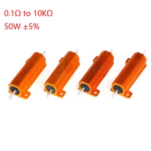 Estuche de metal de aluminio RX24 50W resistencia disipador térmico ±5% 0,1Ω a 1KΩ - Imagen 1 de 4