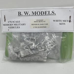 BW MODELS 1/76 BEDFORD RL (EARLY CAB) 3T GS/DROPSIDE WHITE METAL MILITARY KIT - Picture 1 of 1