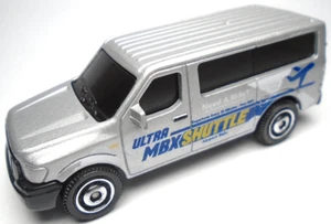 2018 MATCHBOX '14 NISSAN NV VAN AIRPORT SHUTTLE SILVER 1:64 DIECAST 3" VAN BLUE - Picture 1 of 6