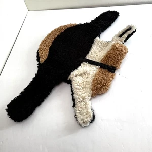 Suéter Top Paw Perro A21 Bronceado Negro Bloque de Color Sherpa Cremallera Rayas Abrigo Talla M - Imagen 1 de 6