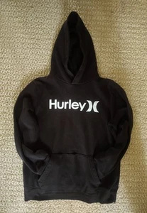 Hurley Casual Hoodie - Boys Youth XL - Black Long Sleeve Pockets Pullover Logo - Picture 1 of 12