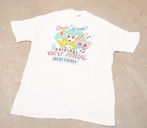 Vintage 1987 Spuds MacKenzie Bud Light Party Animal T-Shirt XL 80s Beer Promo - Picture 1 of 6