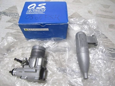 O.S. MAX 60SR RC Airplane Engine with 7B Carb & 744 Muffler – Made in Japan - Image 1 of 4