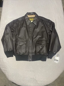 Vintage Fliegerjacke Herren XXL Luftwaffe Landung Leder Luxus Lane A-2 Bomber - Bild 1 von 7