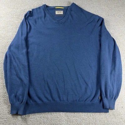 Suéter Camel Active cuello en V manga larga azul para hombre talla XXL Foto 1 de 4