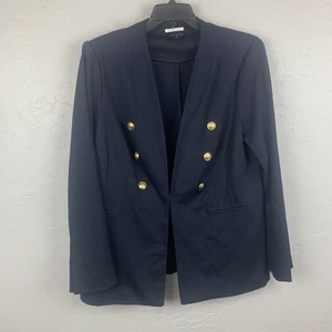 Blazer Lane Bryant Mujer 18 Azul Marino Bryant Blazer Dorado Botón Chaqueta - Imagen 1 de 7