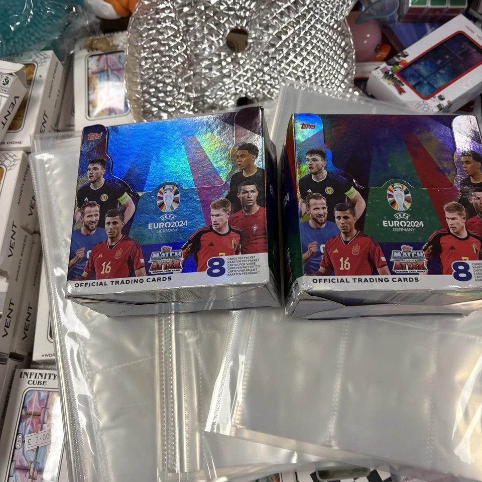 Topps Match Attax Euro 2024  Cards Sealed Boxes NEW x2 +10 Topps binder wholesa - Image 1 of 1