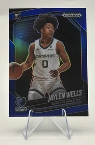 2024-25 Panini Prizm Black Jaylen Wells Rookie RC Blue /199 #34 Grizzlies - Picture 1 of 2