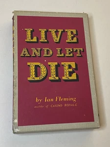 Ian Fleming "LIVE AND LET DIE" First Edition Library -Facimile-Slipcover - '82 - Picture 1 of 16