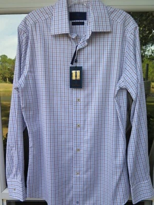 David Donahue Mens Luxury Non-Iron Slim Fit Dress Shirt Small 15x32/33 NWT NEW - Image 1 of 4