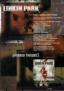 2001 Linkin Park "Hybrid Theory European Tour" Classic Industry Promo Reprint Ad - Picture 1 of 1