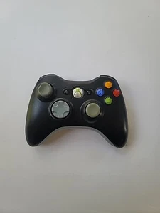 Genuine Microsoft Xbox 360 Wireless Controller OEM Black Tested - Picture 1 of 4