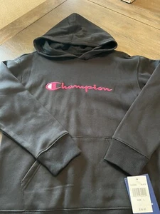 NEW! Champion Girls Hoodie Youth LARGE. Hot Pink Lettering. Warm. Athletic - Picture 1 of 6