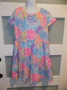 Lilly Pulitzer Multi Splashdance Mini Geanna Swing Dress Size L (8-10) Girl's - Picture 1 of 3