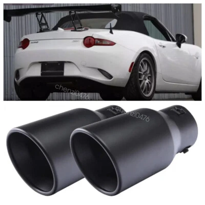2x For Mazda Miata MX-5 MX5 Car Exhaust Pipe Tip Rear Throat Muffler Tailpipe - Image 1 of 4