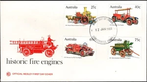 1983 Australia Historic Fire Mogines conjunto de 4 WCS sin dirección FDC, en muy buen estado - Imagen 1 de 1