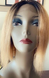 100% HUMAN HAIR WIG T1B/27 - Picture 1 of 8