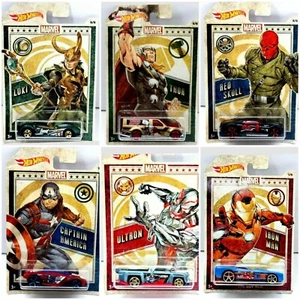 Hot Wheels Marvel Cars 2019 ~ Iron Man, Cpt America, Thor, Loki, Ultron, Red S.. - Imagen 1 de 12