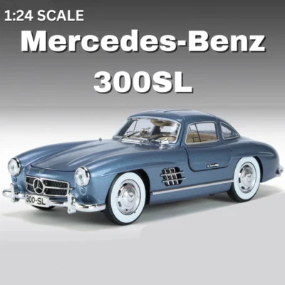 Modellino in scala 1:24 per Mercedes Benz 300SL Gullwing W198 Classic Diecast... - Immagine 1 di 4