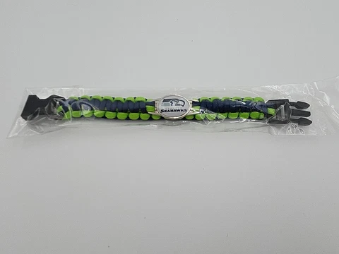 Seattle Seahawks Paracord Bracelet 9.5 In Cover