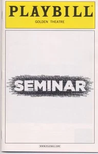 SEMINAR Playbill JEFF GOLDBLUM JUSTIN LONG JERRY O'CONNELL MINT - Picture 1 of 3