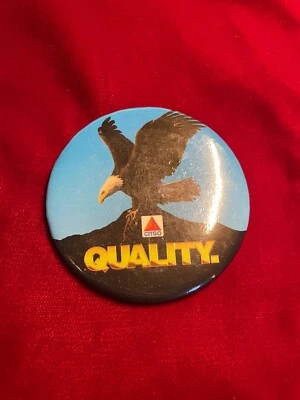 Citgo Quality Gasoline Bald Eagle Mountain Advertising Promo Pinback Button 3" - Image 1 of 2