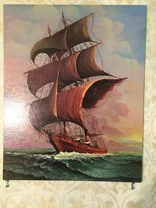 Andres' Orpinas Painting "Spanish Caravelle", 16" x 20", Artist Signed - Picture 1 of 6