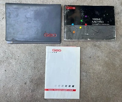 1994 Geo Metro Owners Operators Manual Set w Case 94 - Image 1 of 3