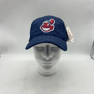 Vintage Cleveland Indians All Over Print Baseballmütze Anco verstellbare Kappe NEU Neu mit Etikett - Bild 1 von 10