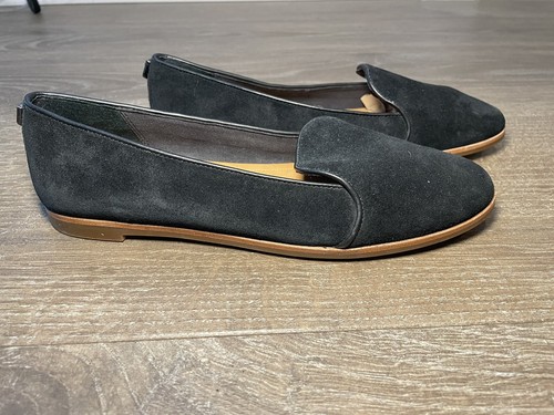 Mocassino Ugg Bonnie scamosciato piatto nero suola gomma comfort taglia 8